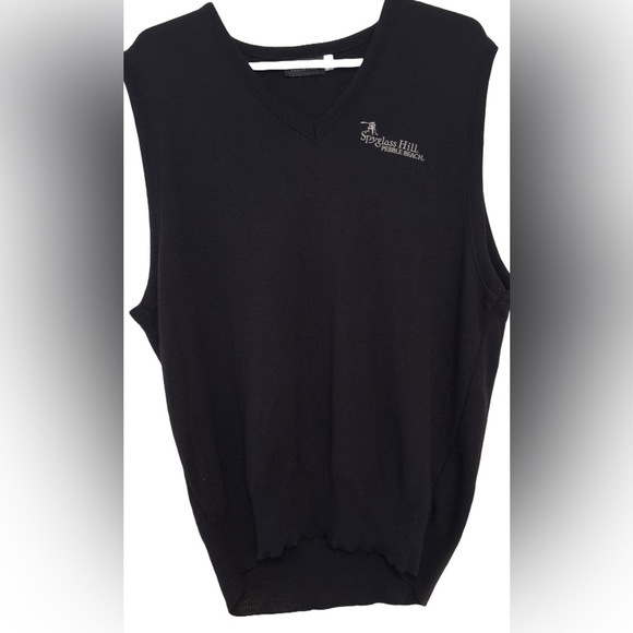 Pebble Beach Collection -Sweater Vest Size L -Spyglass Hill Pebble Beach Logo - Picture 1 of 7